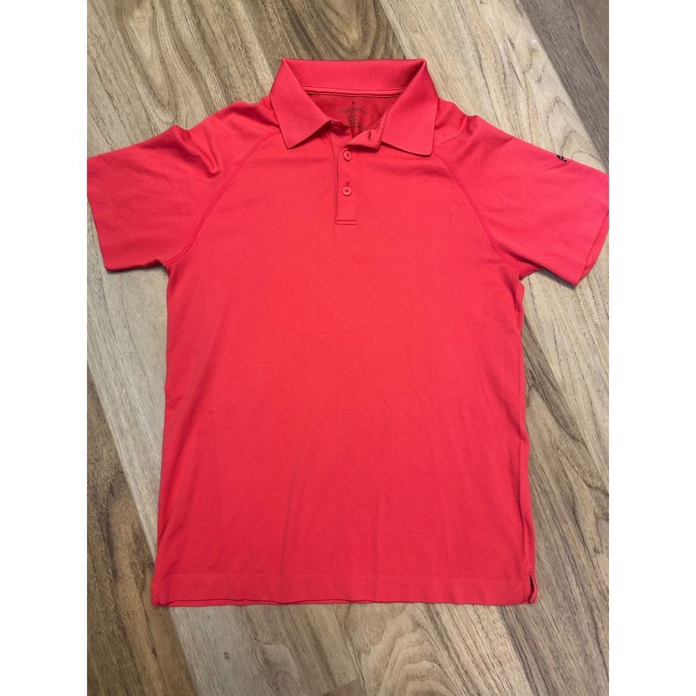 Fabletics‎ Mens Red Short Sleeve Performance Polo Shirt Size Small